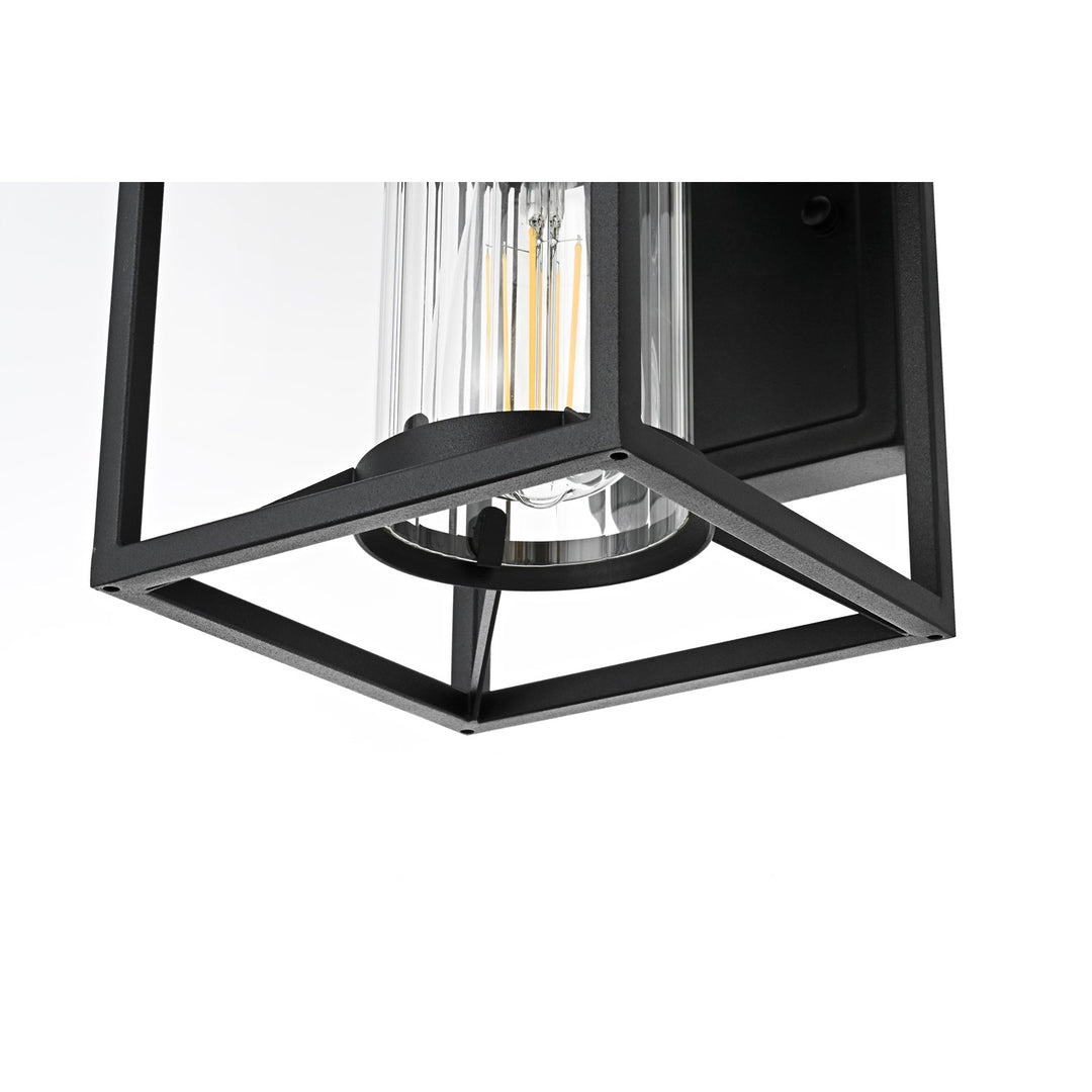 7 Inch Outdoor Wall Sconce in Black