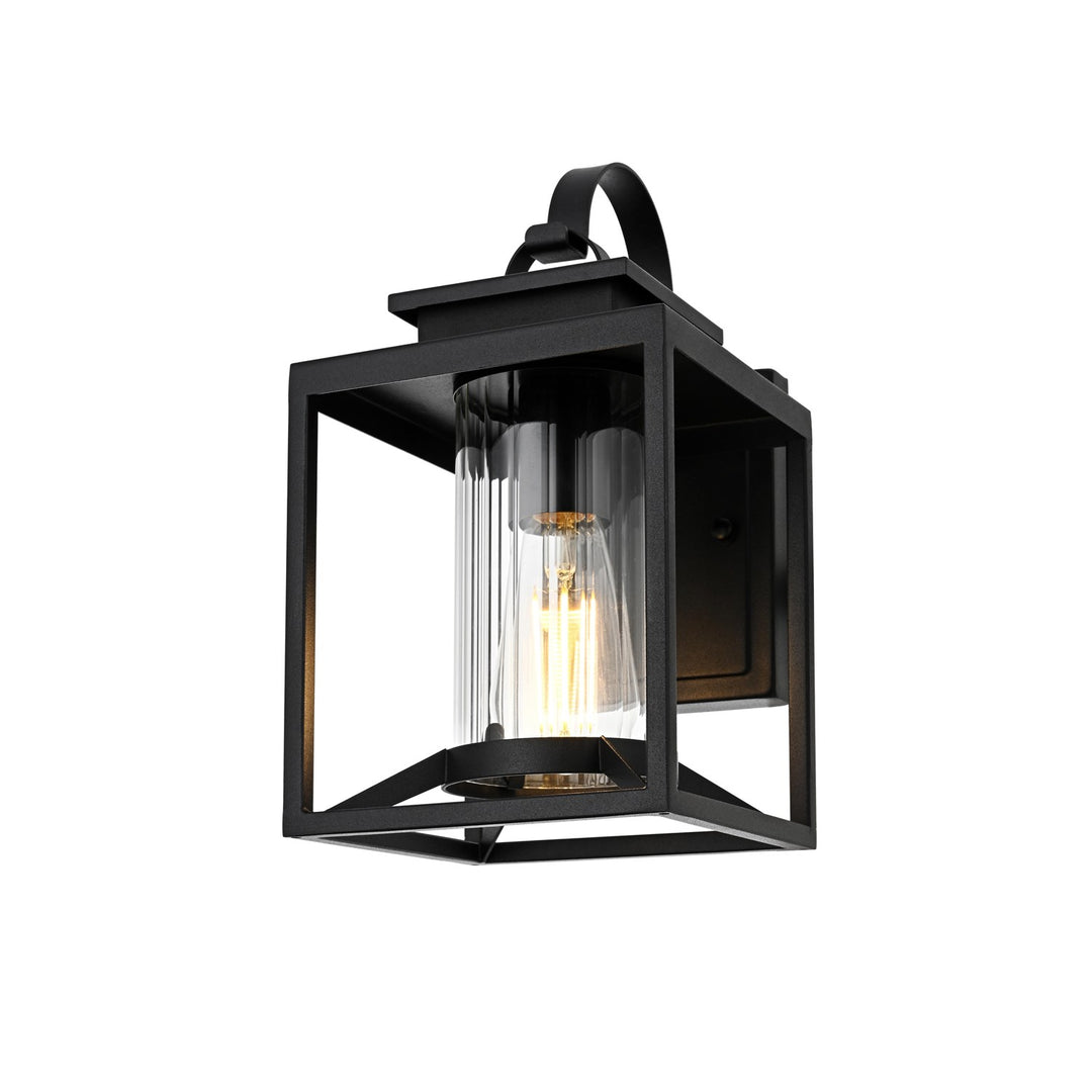 7 Inch Outdoor Wall Sconce in Black
