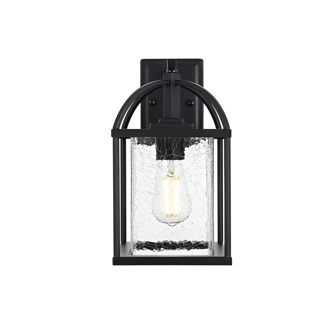 7 Inch Outdoor Wall Sconce in Black by Elegant Lighting