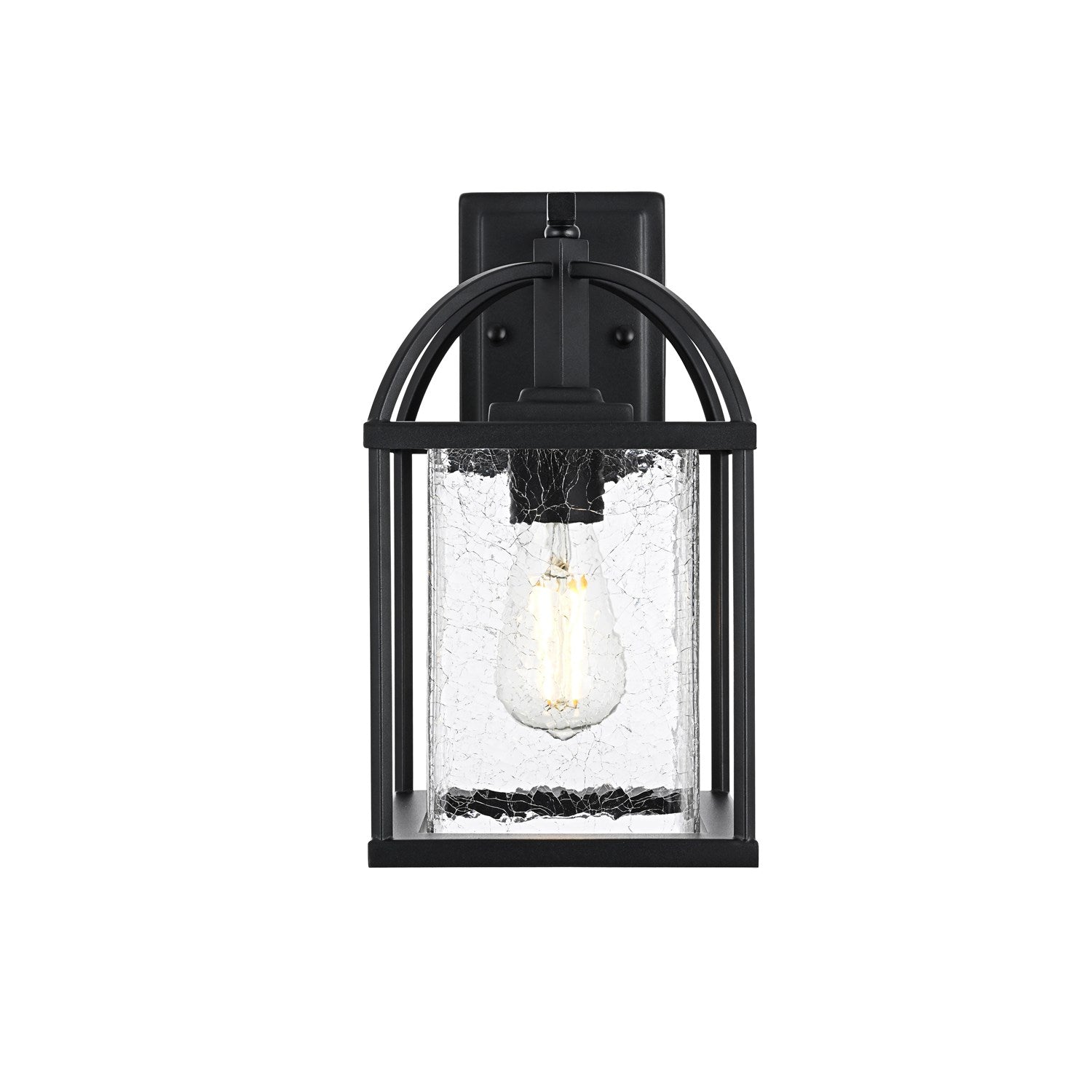 7 Inch Outdoor Wall Sconce in Black by Elegant Lighting