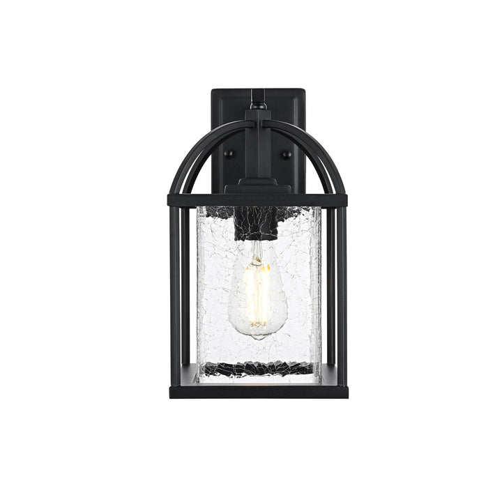 7 Inch Outdoor Wall Sconce in Black by Elegant Lighting