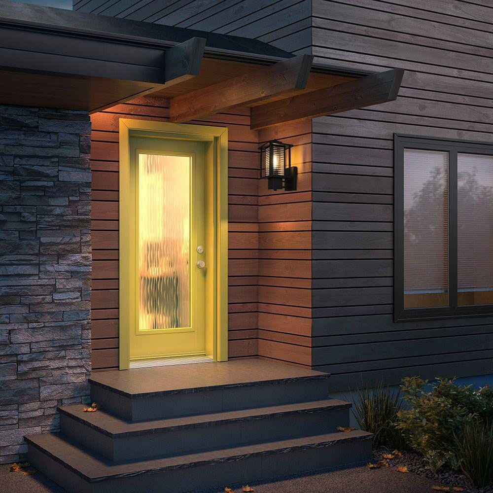 7 Inch Outdoor Wall Sconce in Black