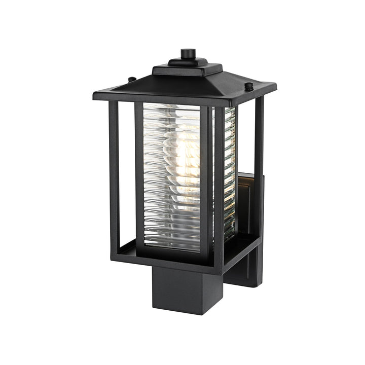 7 Inch Outdoor Wall Sconce in Black