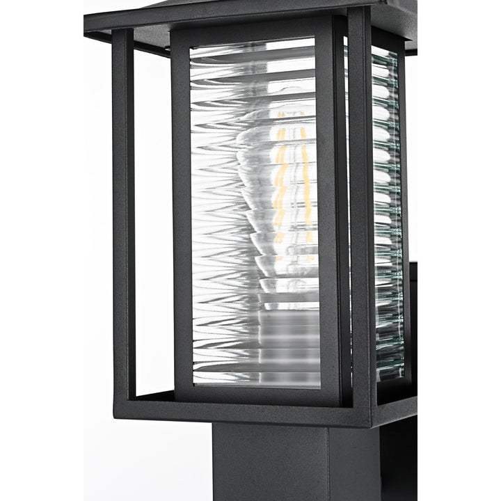 7 Inch Outdoor Wall Sconce in Black