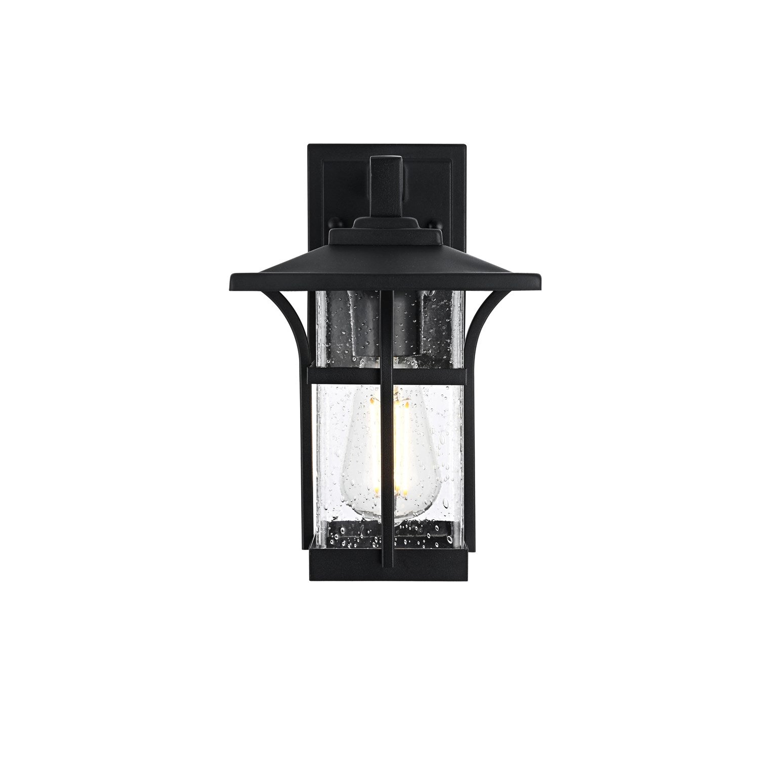 7 Inch Outdoor Wall Sconce in Black by Elegant Lighting