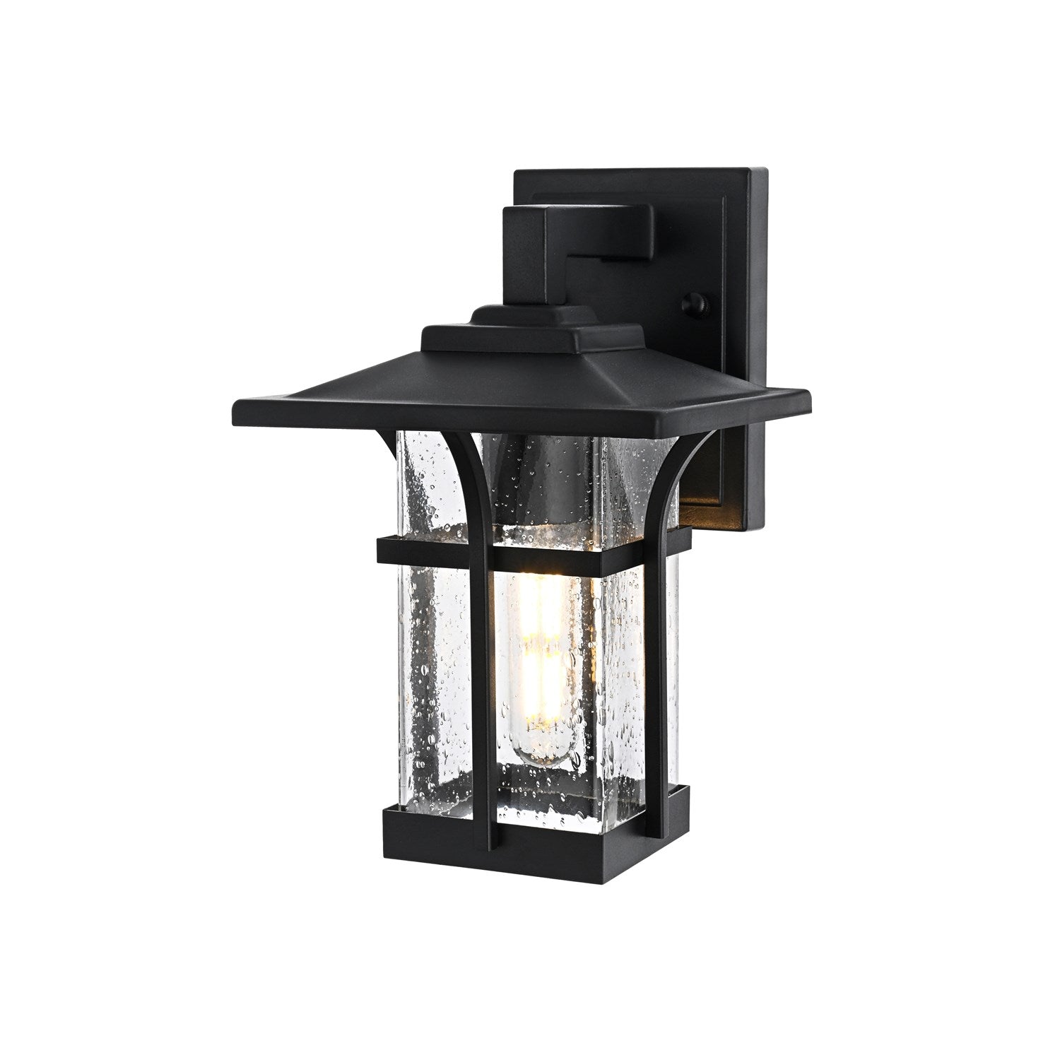 7 Inch Outdoor Wall Sconce in Black