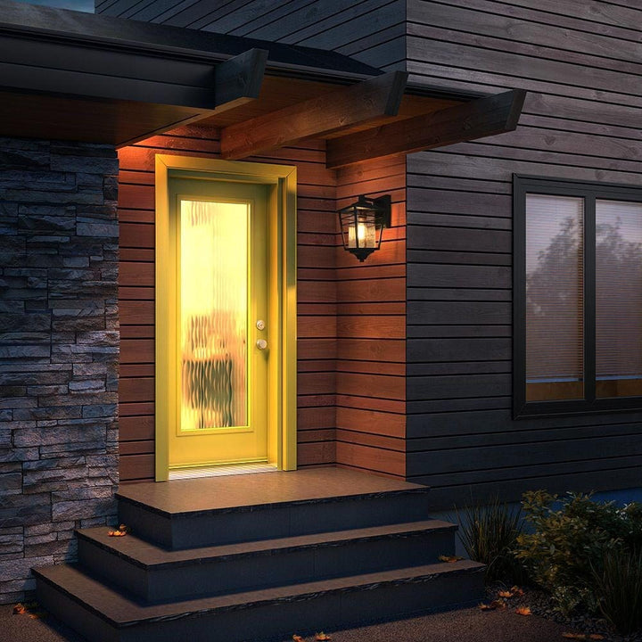 7 Inch Outdoor Wall Sconce in Black