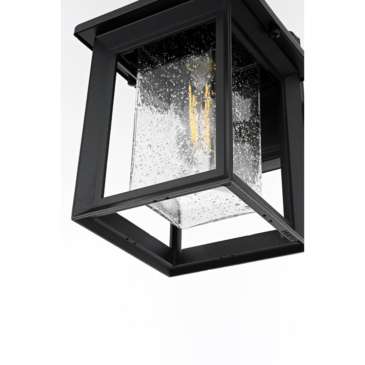 7 Inch Outdoor Wall Sconce in Black