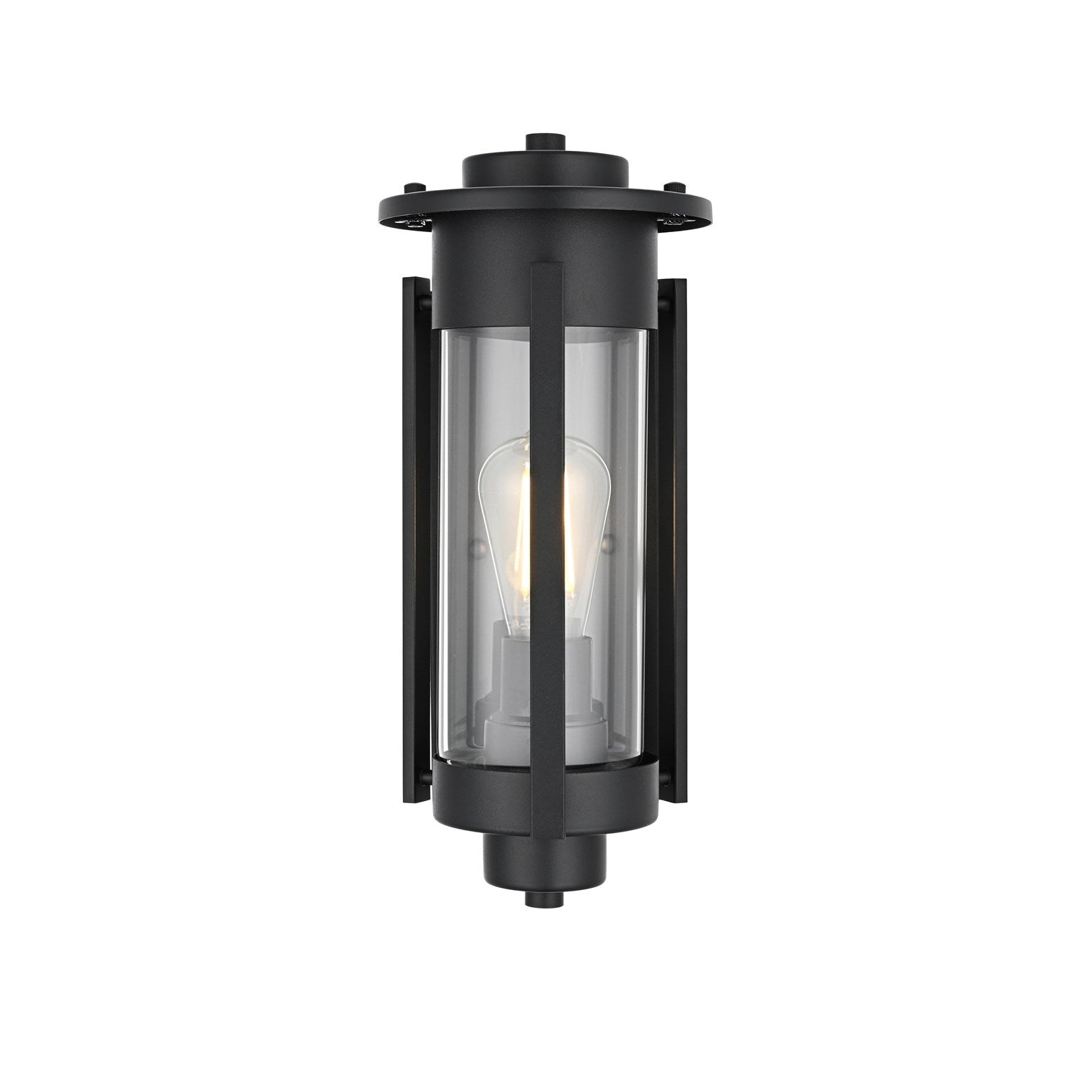 6.5 Inch Outdoor Wall Sconce in Black by Elegant Lighting