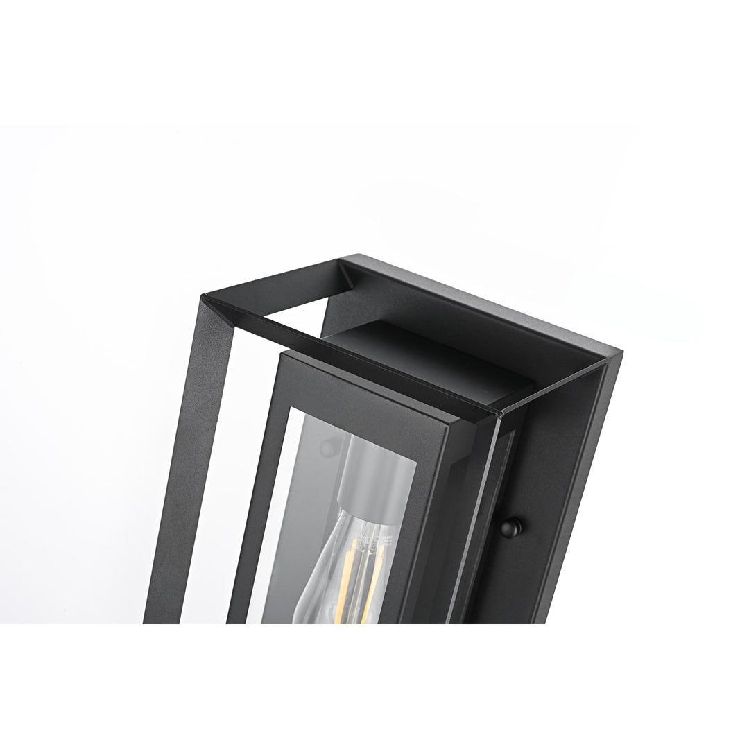 7 Inch Outdoor Wall Sconce in Black