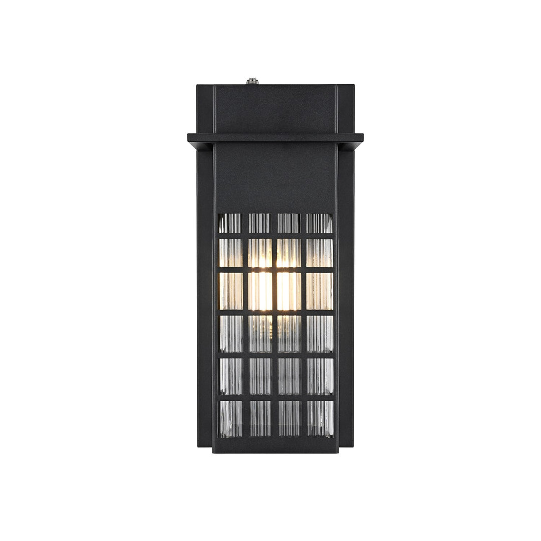 7 Inch Outdoor Wall Sconce in Black by Elegant Lighting
