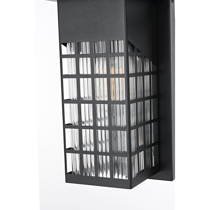 7 Inch Outdoor Wall Sconce in Black