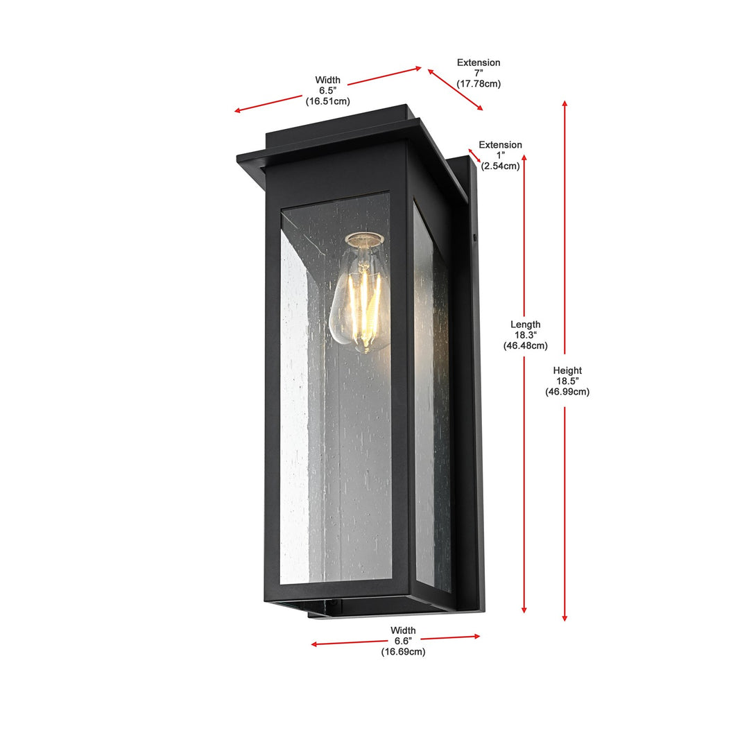 6.5 Inch Outdoor Wall Sconce in Black