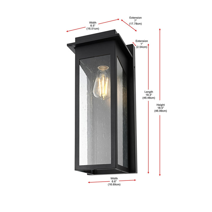 6.5 Inch Outdoor Wall Sconce in Black