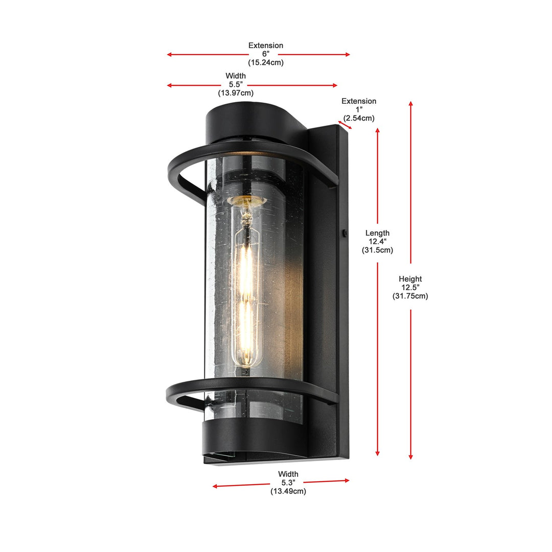5.5 Inch Outdoor Wall Sconce in Black