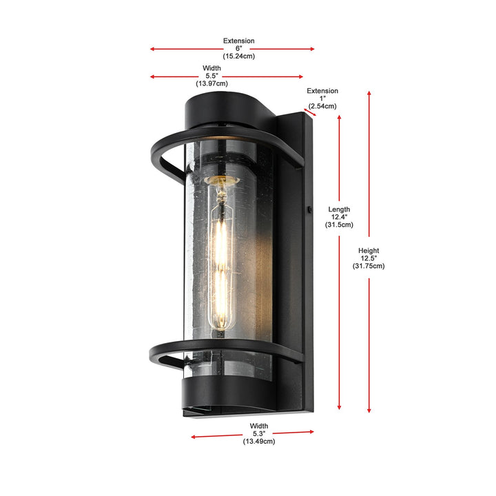 5.5 Inch Outdoor Wall Sconce in Black