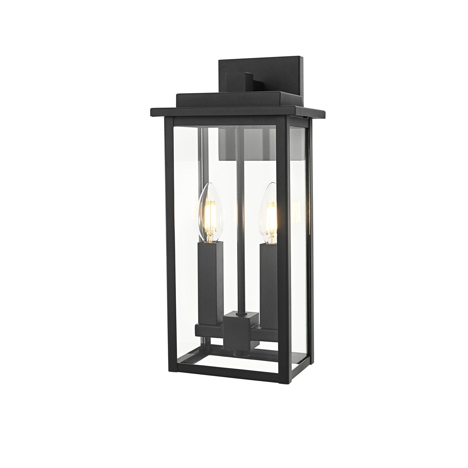 7 Inch Outdoor Wall Sconce In Black