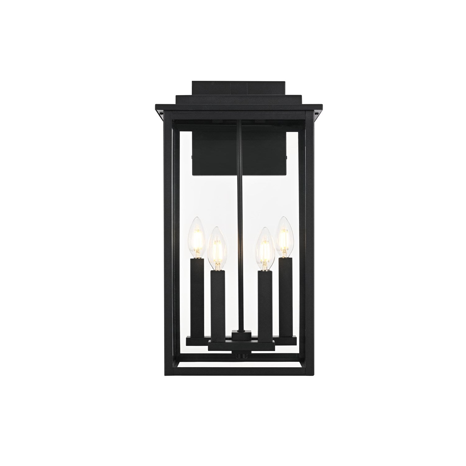 11 Inch Outdoor Wall Sconce In Black by Elegant Lighting
