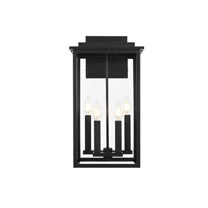 11 Inch Outdoor Wall Sconce In Black by Elegant Lighting