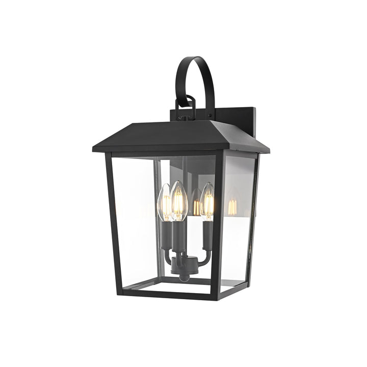 10 Inch Outdoor Wall Sconce In Black