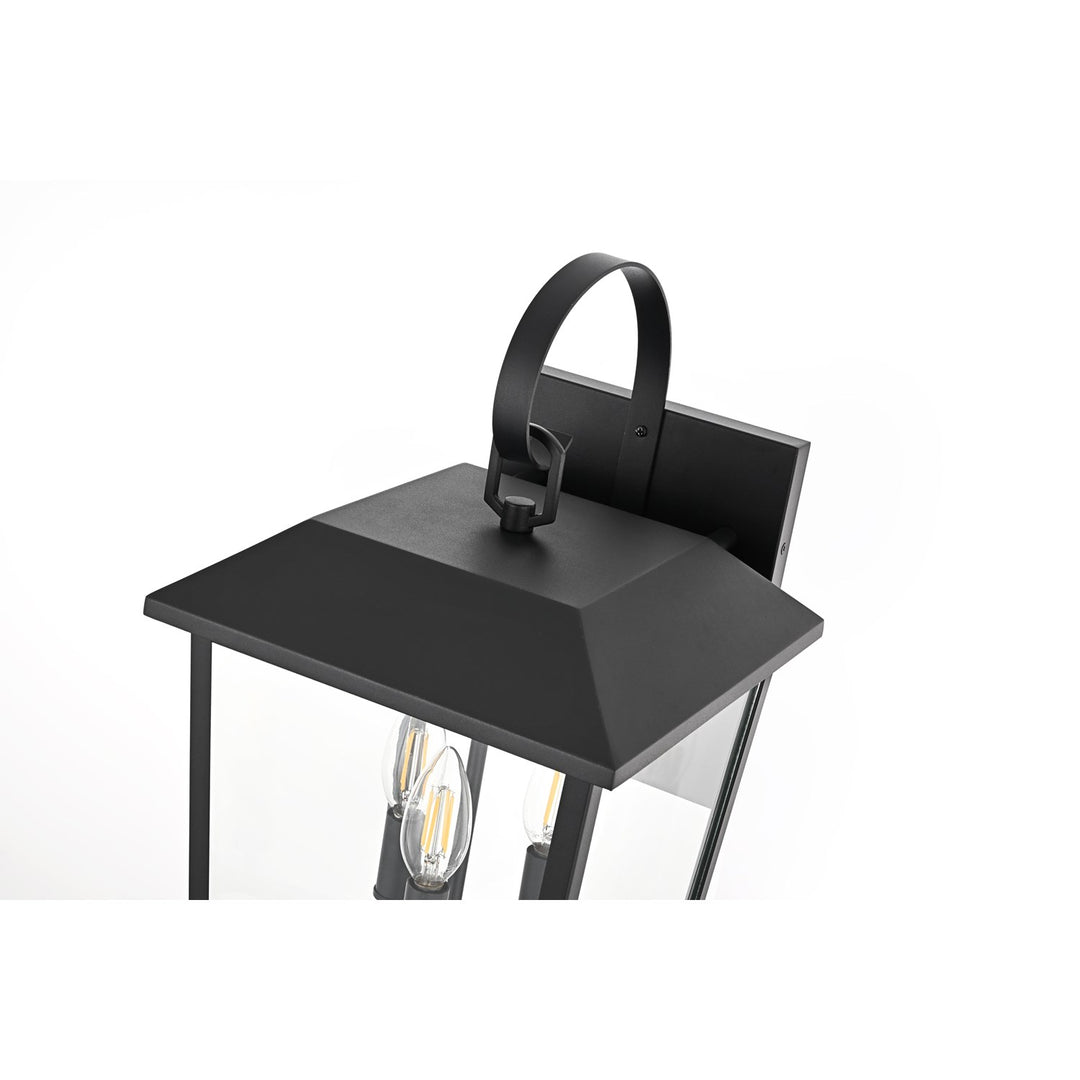 10 Inch Outdoor Wall Sconce In Black