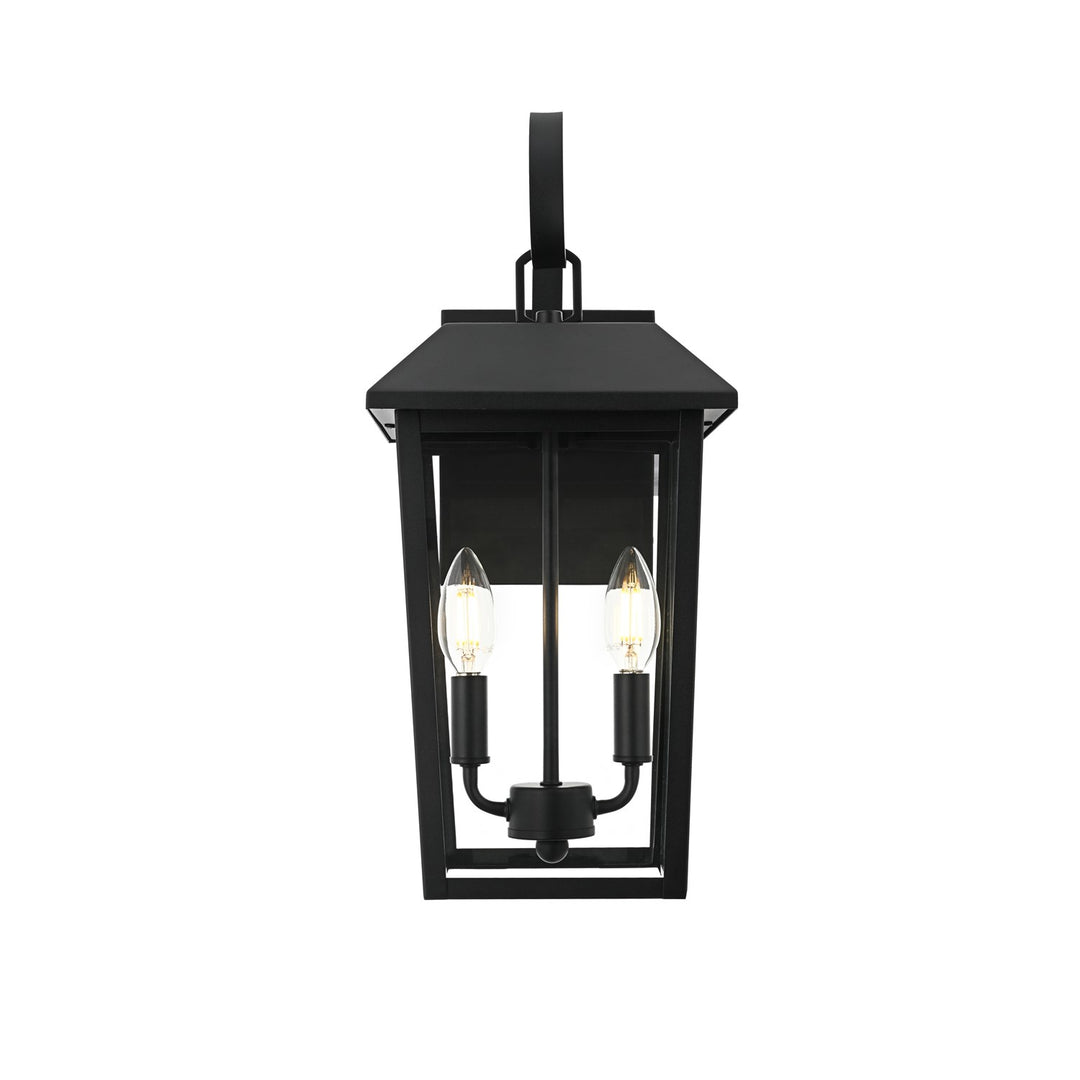 8 Inch Outdoor Wall Sconce In Black by Elegant Lighting