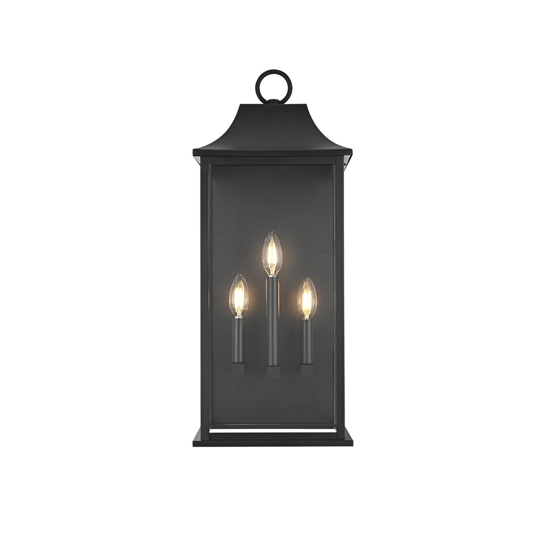 10 Inch Outdoor Wall Sconce In Black by Elegant Lighting