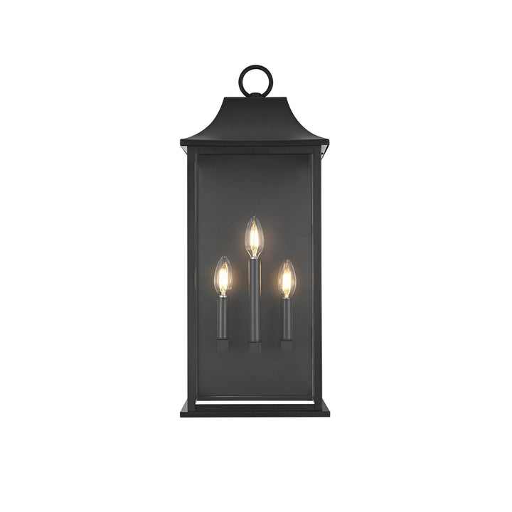 10 Inch Outdoor Wall Sconce In Black by Elegant Lighting