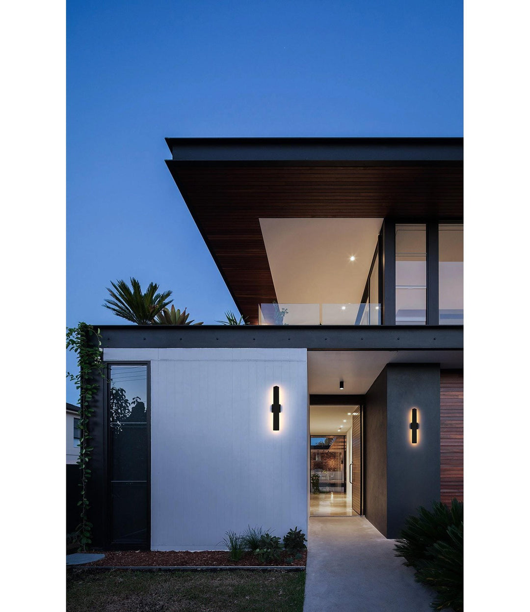 4.5 X 24 Inch Outdoor Wall Sconce In Black
