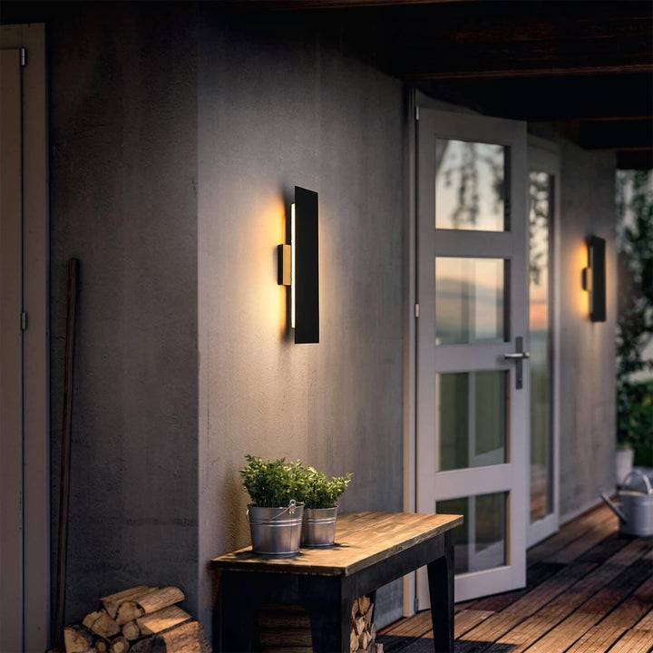 4.5 X 18 Inch Outdoor Wall Sconce In Black