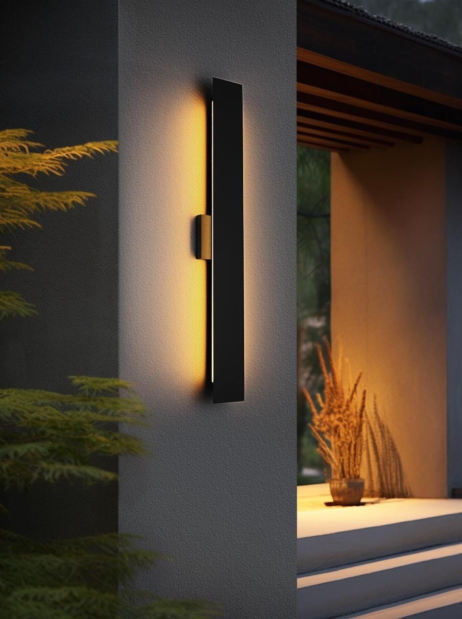 4.5 X 34 Inch Outdoor Wall Sconce In Black