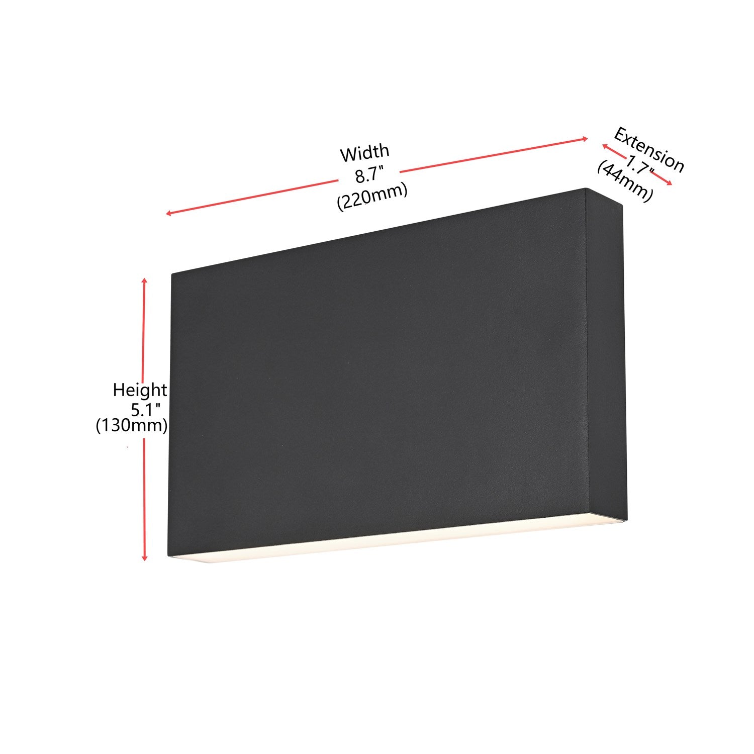 8.5 Inch Outdoor Wall Sconce In Black