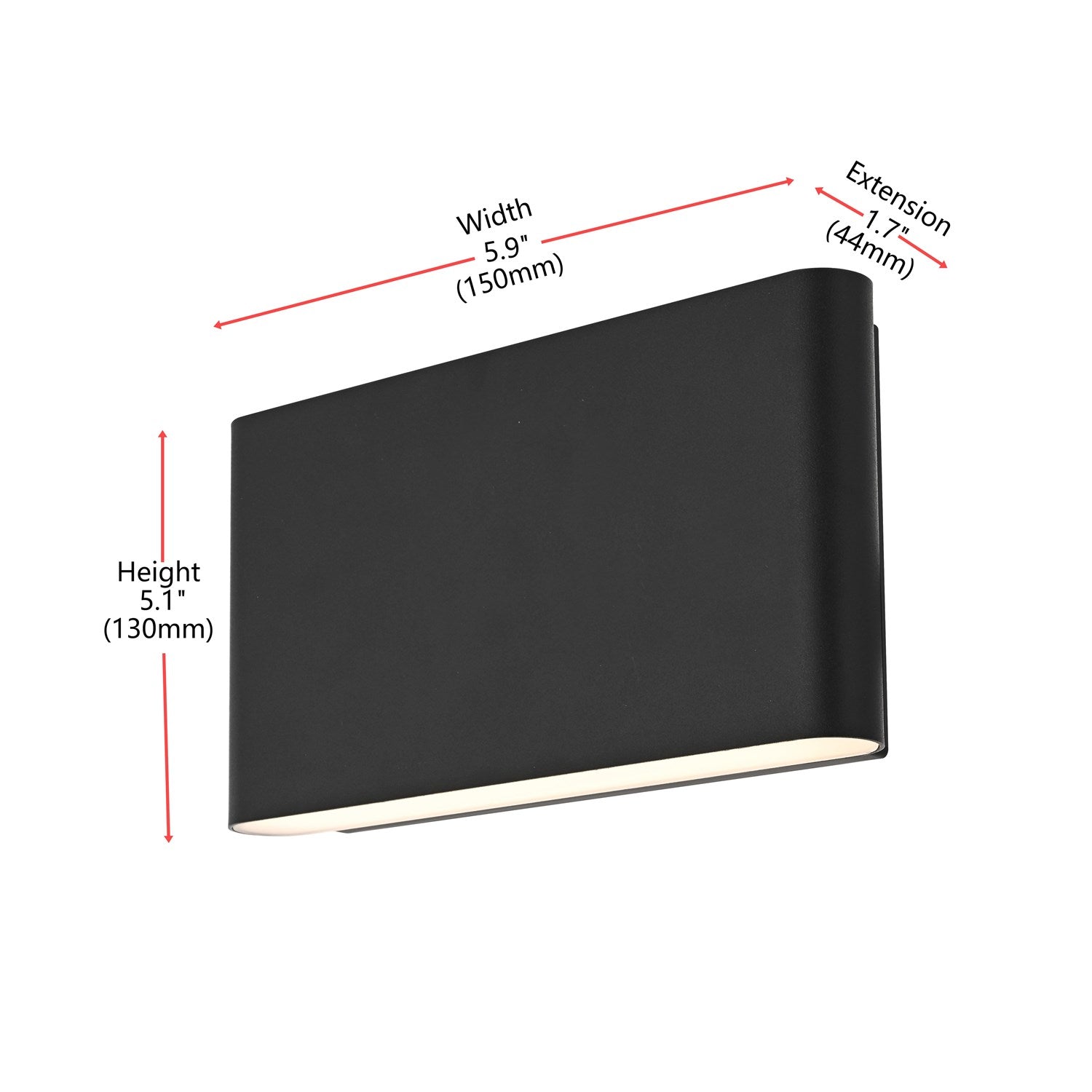 6 Inch Outdoor Wall Sconce In Black