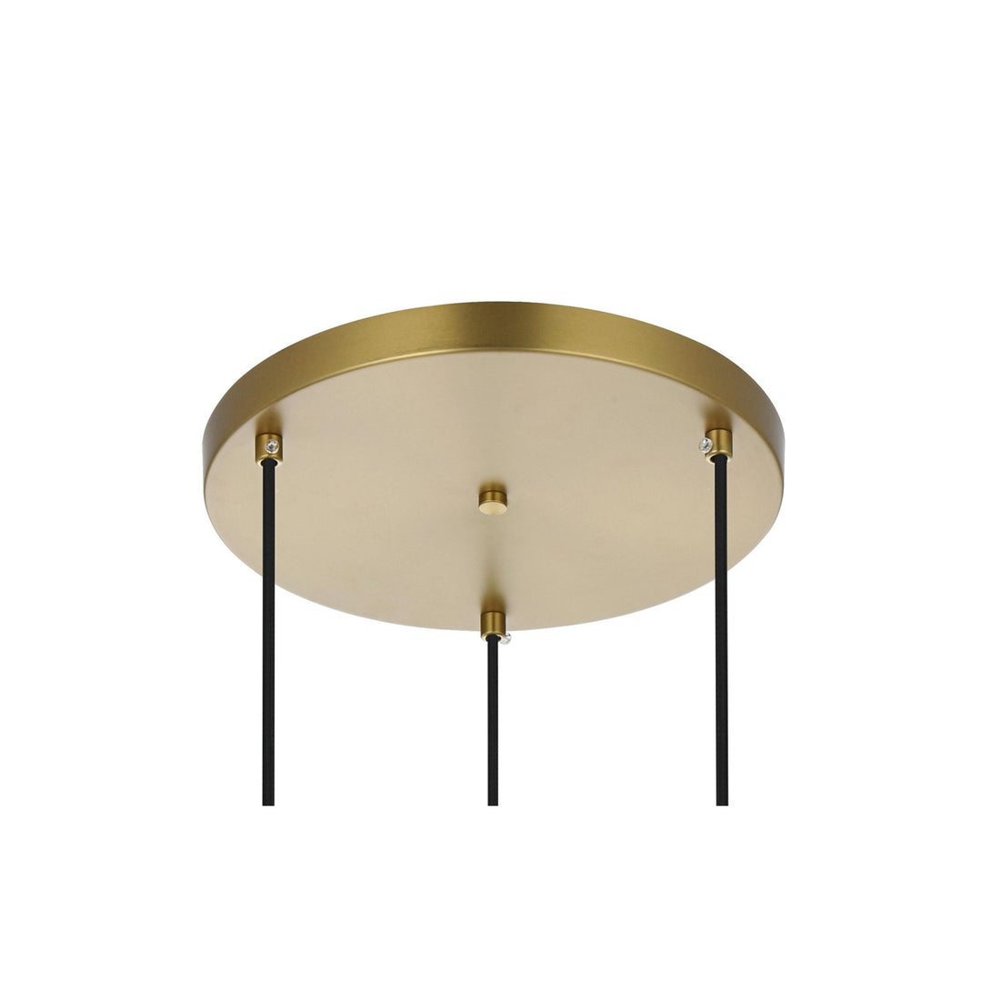 18 Inch Flush Mount Clear Shade In Satin Gold