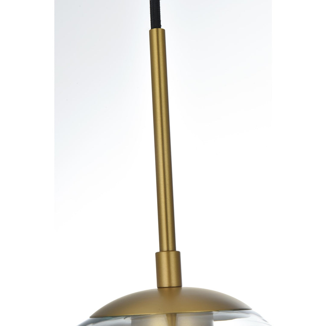 18 Inch Flush Mount Clear Shade In Satin Gold