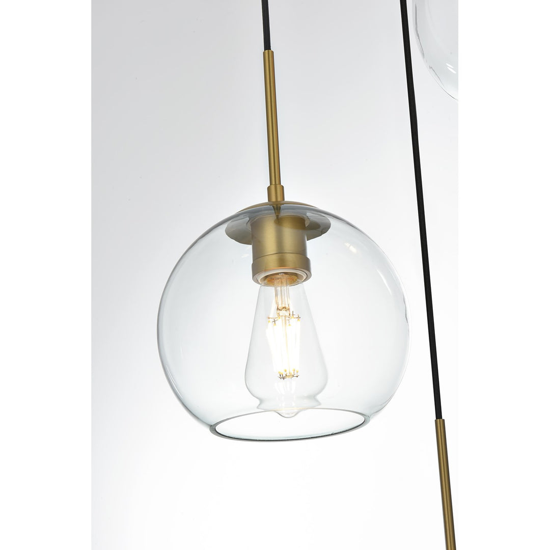 18 Inch Flush Mount Clear Shade In Satin Gold