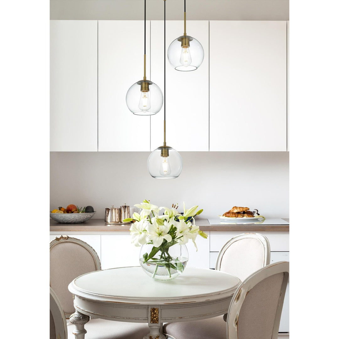 18 Inch Flush Mount Clear Shade In Satin Gold