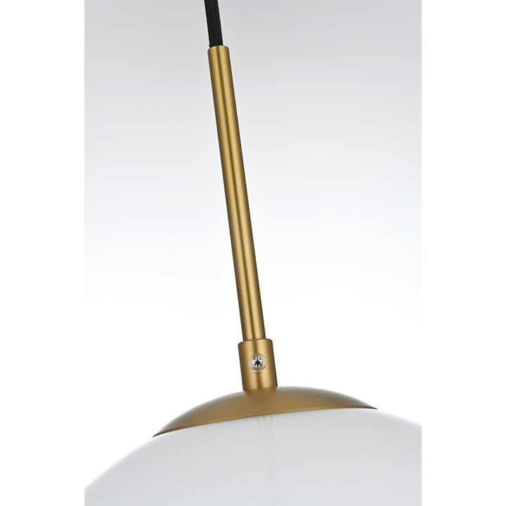 10 Inch Pendant Frosted White Shade In Satin Gold