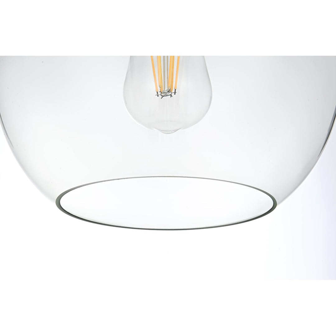 20 Inch Pendant Clear Shade In Satin Gold