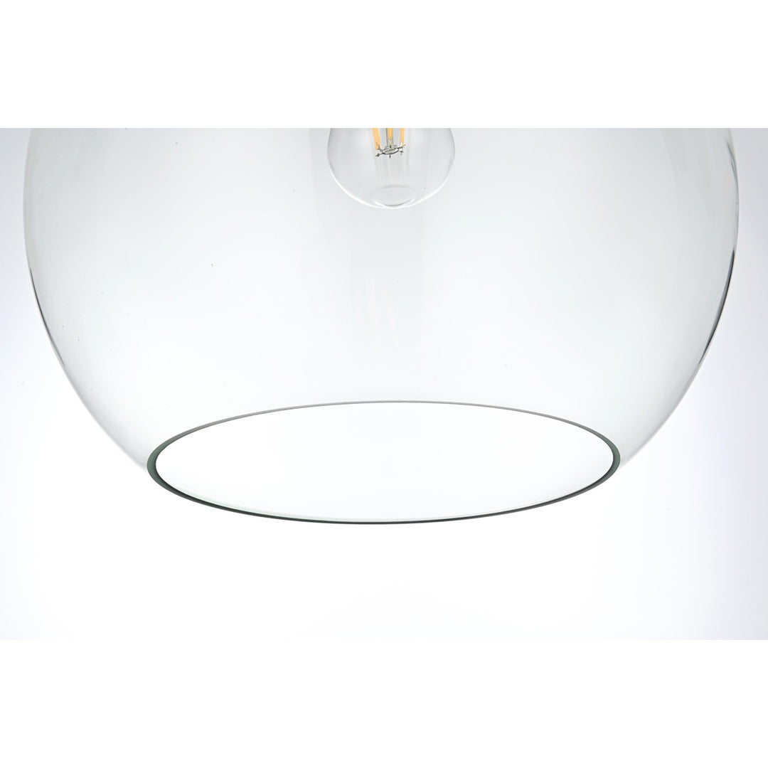 14 Inch Pendant Clear Shade In Satin Gold