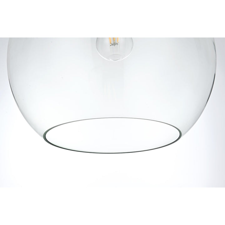 14 Inch Pendant Clear Shade In Satin Gold