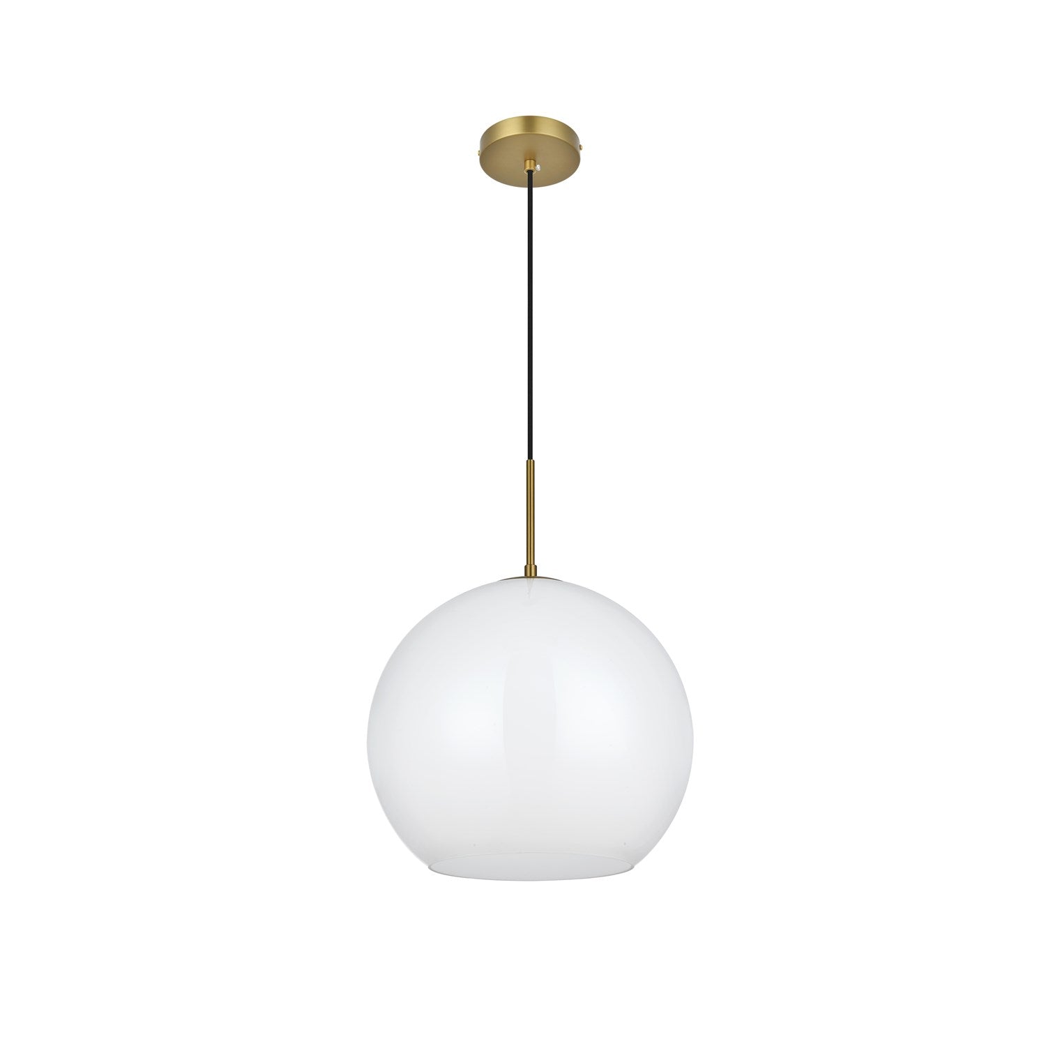 14 Inch Pendant Frosted White Shade In Satin Gold
