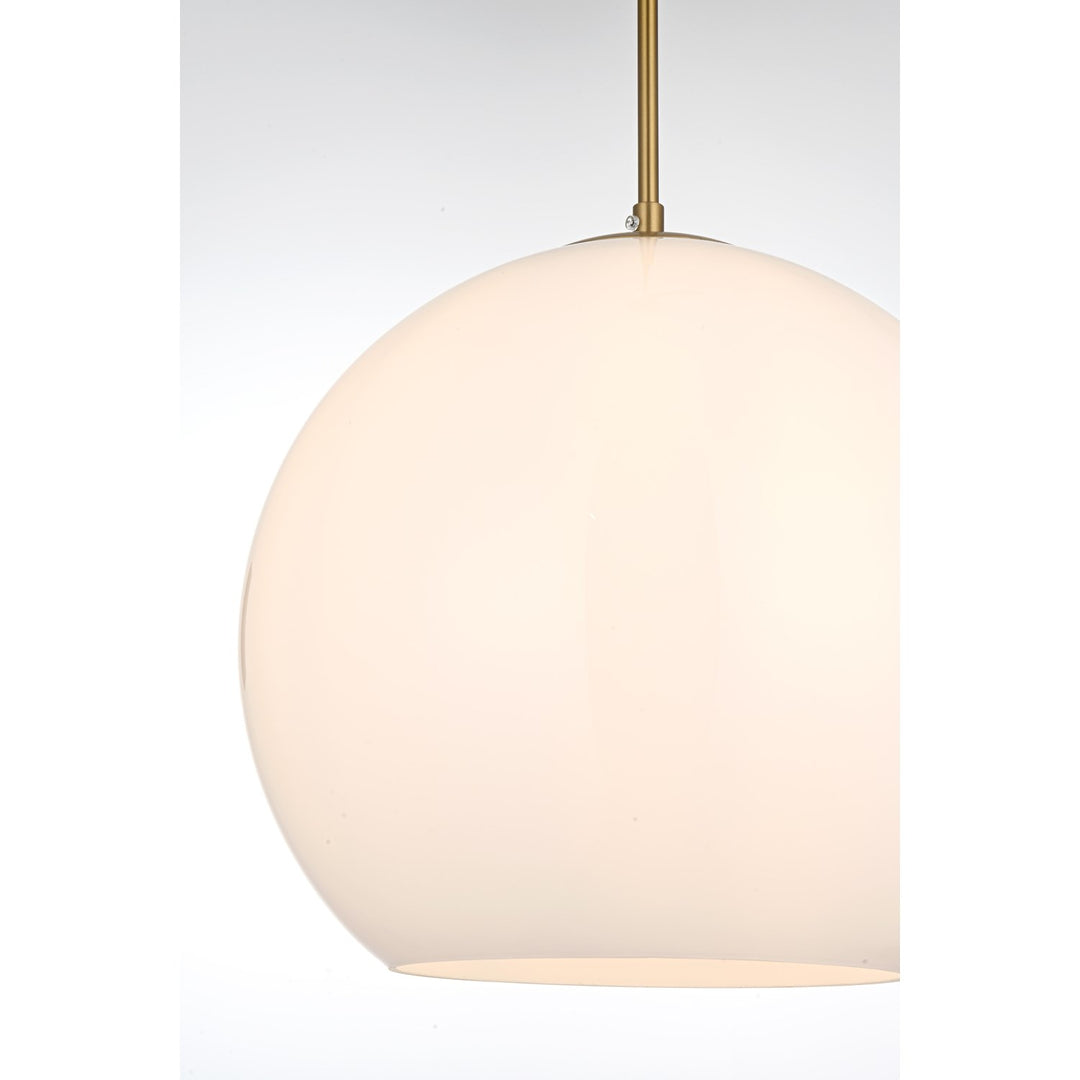 14 Inch Pendant Frosted White Shade In Satin Gold