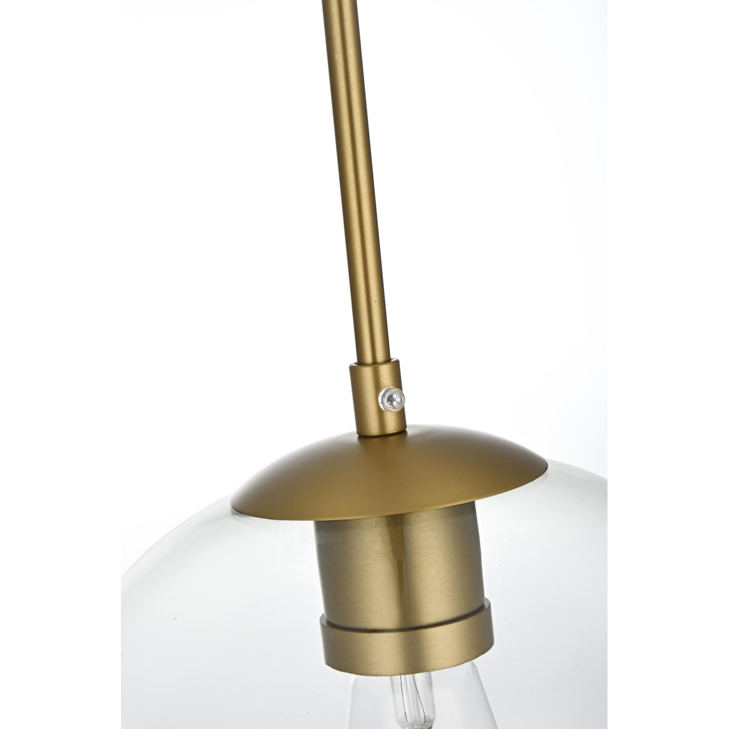 21 Inch Pendant Clear Shade In Satin Gold