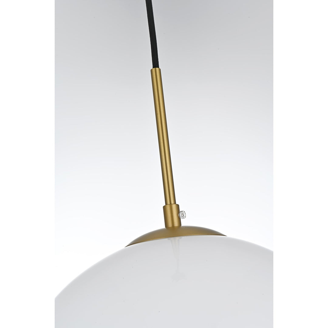 12 Inch Pendant Frosted White Shade In Satin Gold