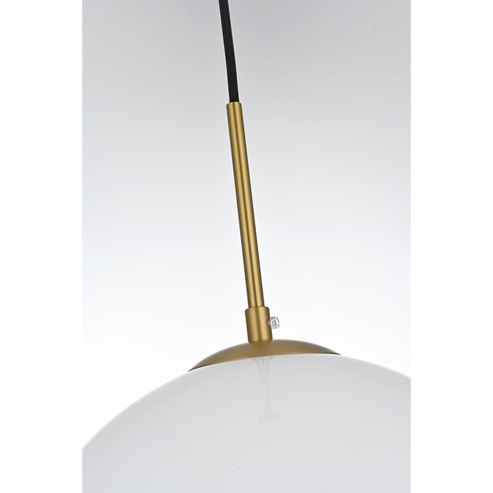 12 Inch Pendant Frosted White Shade In Satin Gold