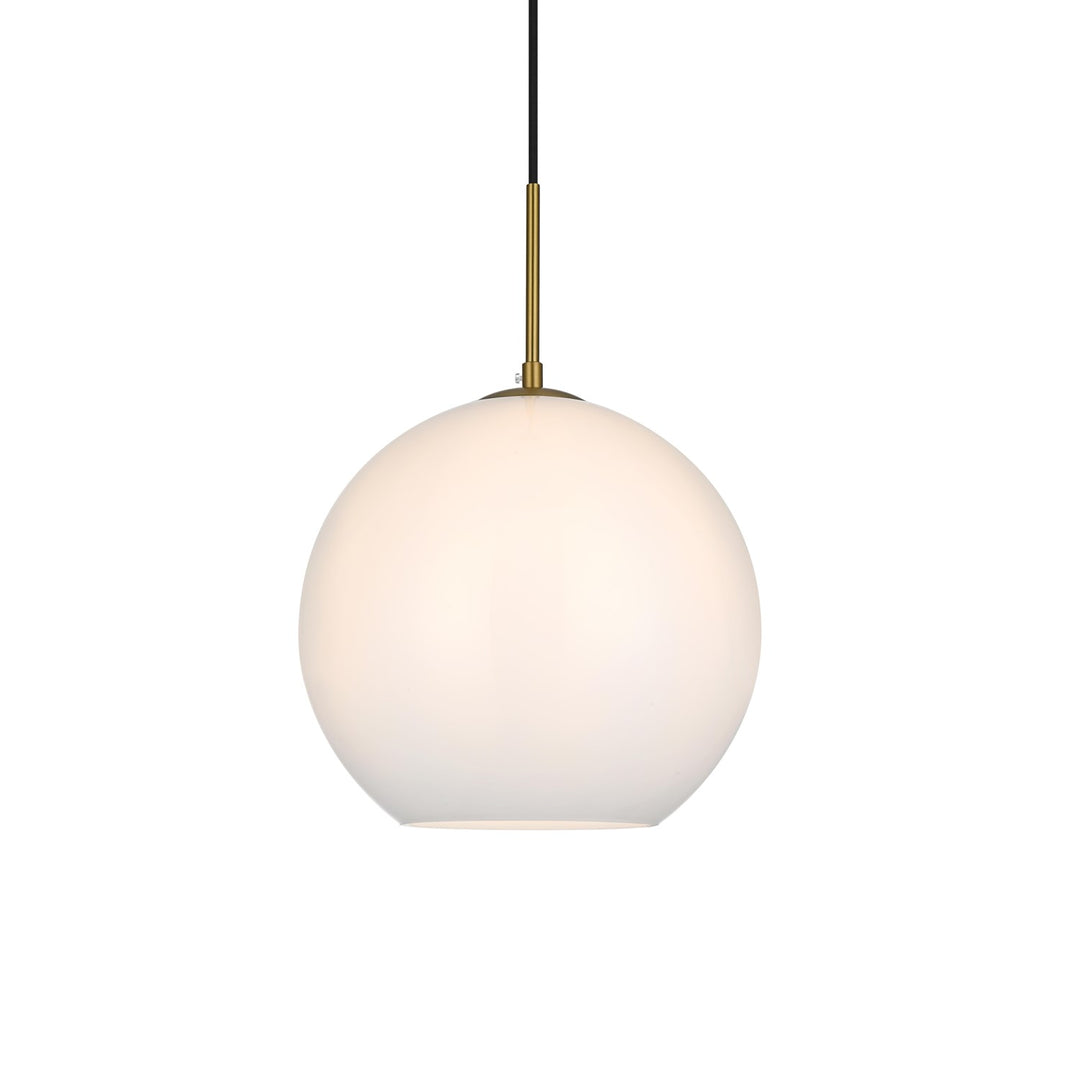 12 Inch Pendant Frosted White Shade In Satin Gold
