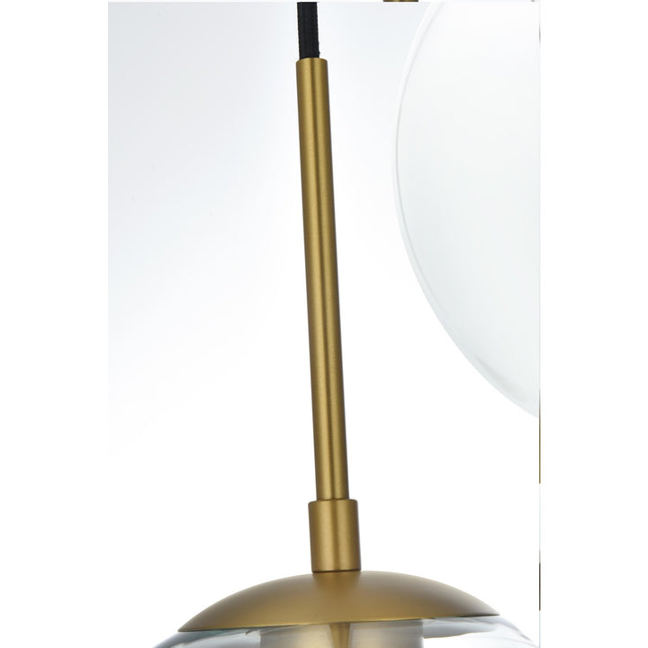 18 Inch Pendant Clear Shade In Satin Gold