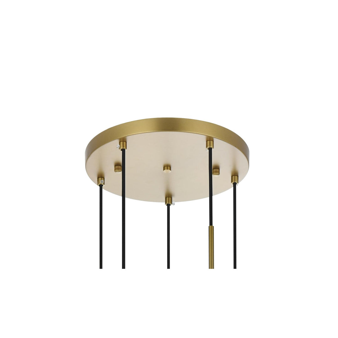18 Inch Pendant Clear Shade In Satin Gold