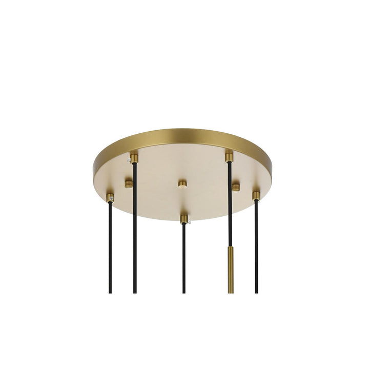 18 Inch Pendant Clear Shade In Satin Gold